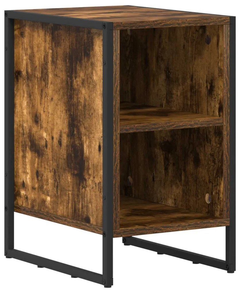 vidaXL Éjjeli asztal 2 pcs Füstös Tölgy 39.5 x 30 x 50 cm Faanyag