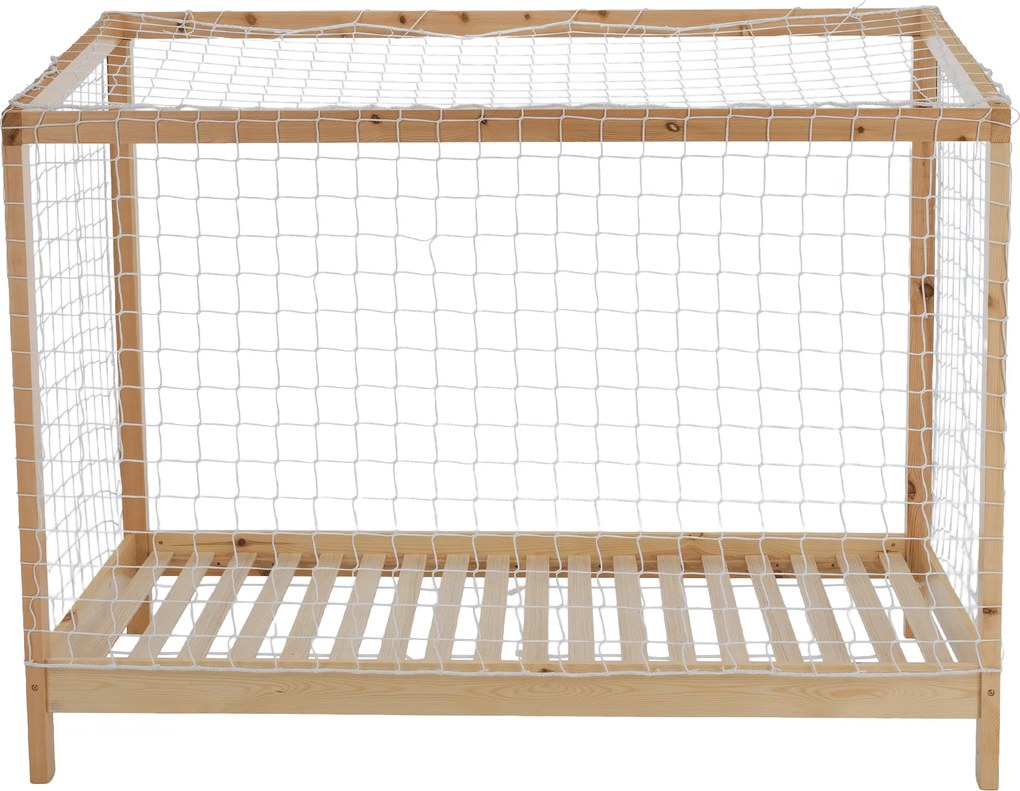 Montessori ágy, természetes/fehér/fekete, 90x200, FUTAL
