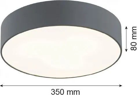 ARGON 659 DARLING Kerek Mennyezeti Lámpa Szürke E27 IP20