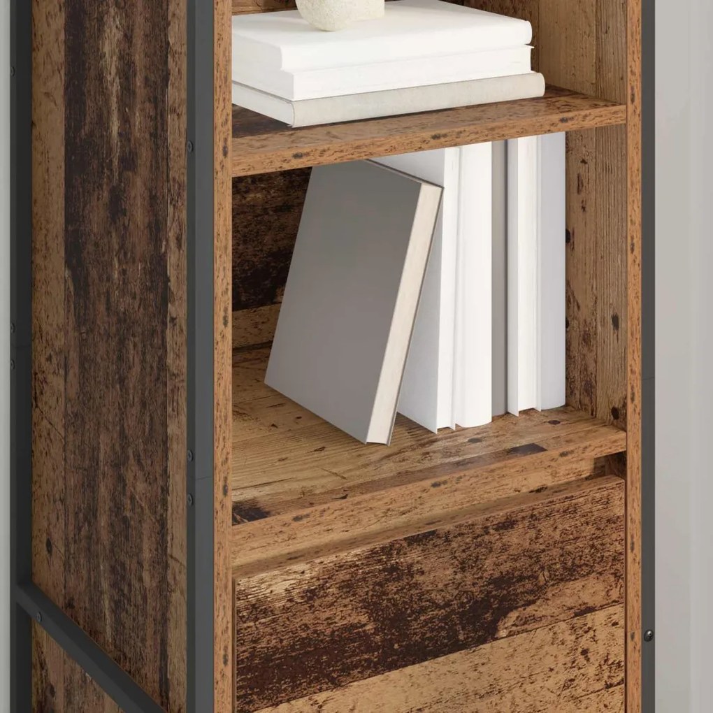 Könyvespolc fiókkal Öreg fa 43 x 36 x 150,5 cm Faanyag