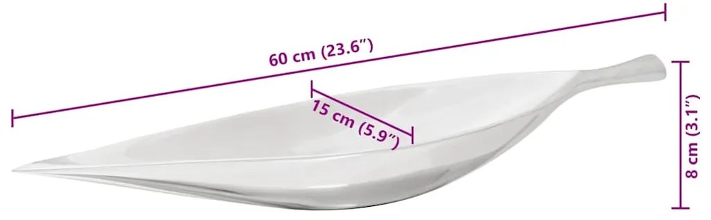 Gyümölcskosár Ezüst 60 x 15 x 8 cm Alumínium