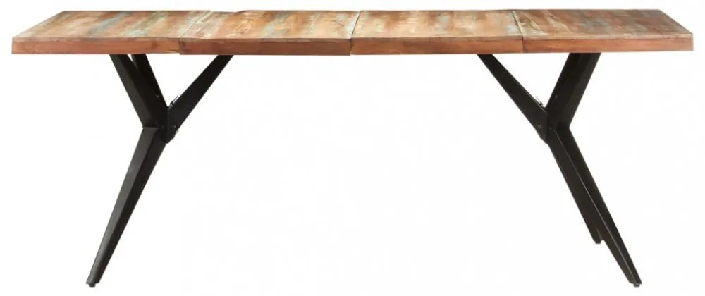 tömör újrahasznosított fa étkezőasztal 200 x 90 x 76 cm