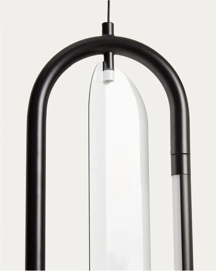 Fekete LED állólámpa (magasság 300 cm) Bow – Kave Home