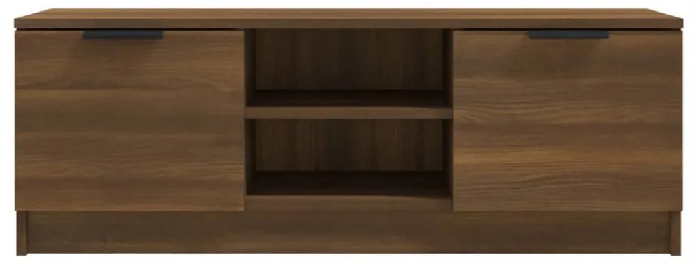 barna tölgy színű szerelt fa TV-szekrény 102 x 35 x 36,5 cm