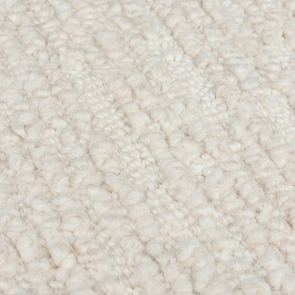 Elefántcsont színű kézi szövésű gyapjú szőnyeg 160x230 cm Harris Boucle – Flair Rugs