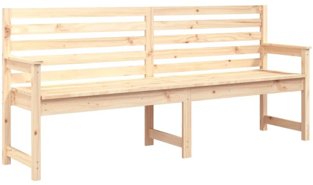 tömör fenyőfa kerti pad 203,5x48x91,5 cm