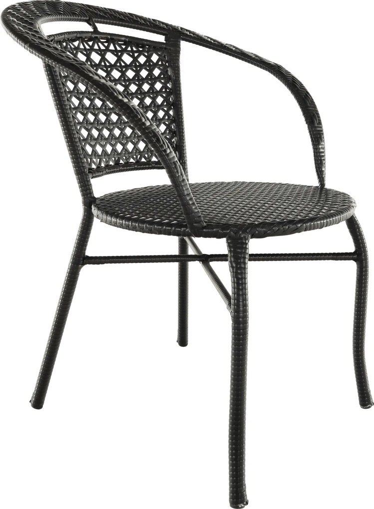 Kerti rattan szett 1+2, barna, LASAN