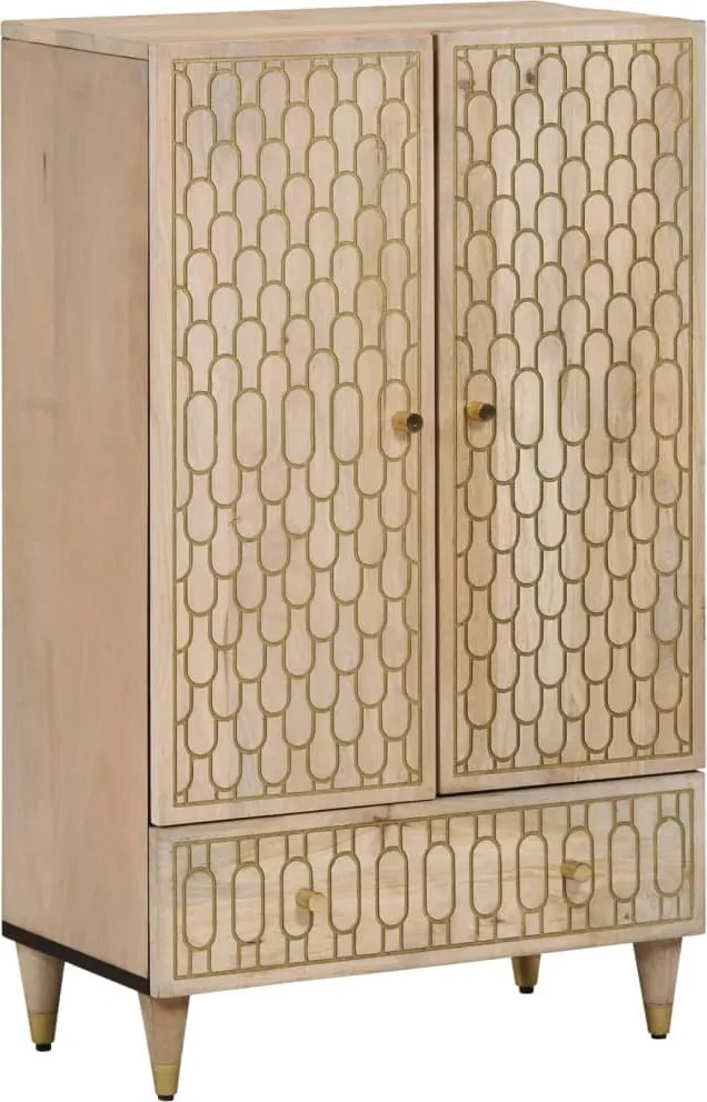 vidaXL tömör mangófa magasszekrény 60 x 33 x 100 cm