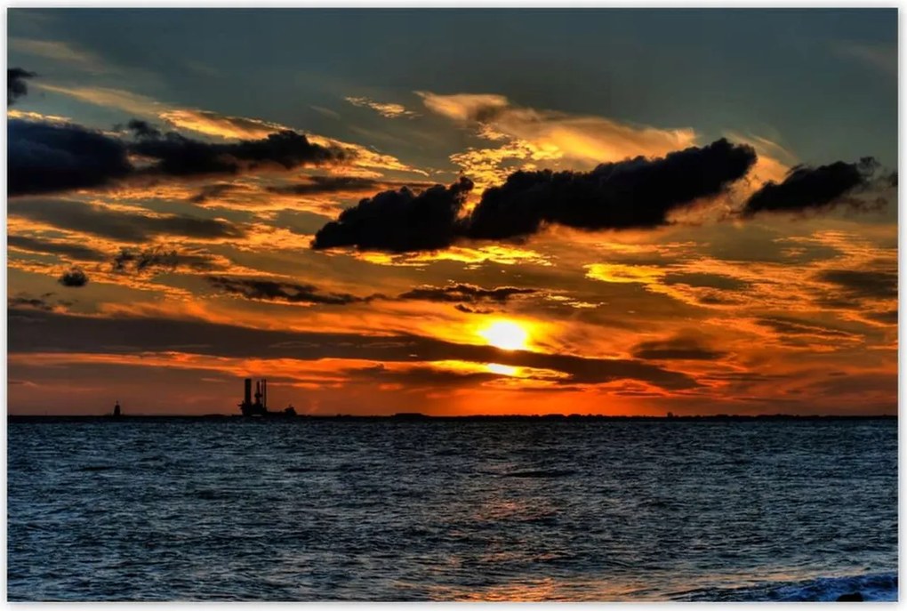 Poszterek 120x80 Naplemente a tengerparton