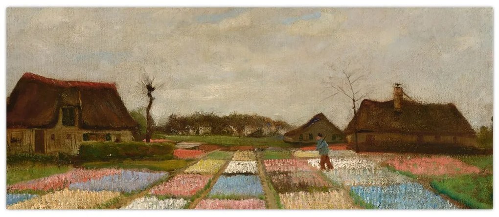 Kép - Vincent van Gogh, Flower Beds in Holland, reprodukciók (120x50 cm)