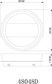 GLOBO 48048D SYRAKUS Modern LED Mennyezeti Lámpa IP20