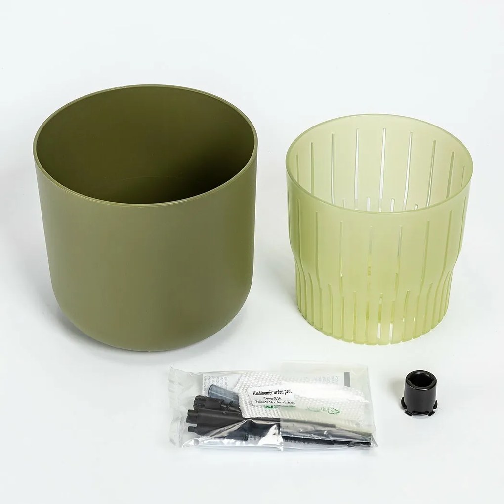Plastia öntözőedény Tolita Air zöld , átmérő 16 cm, 16 cm átmérőjű