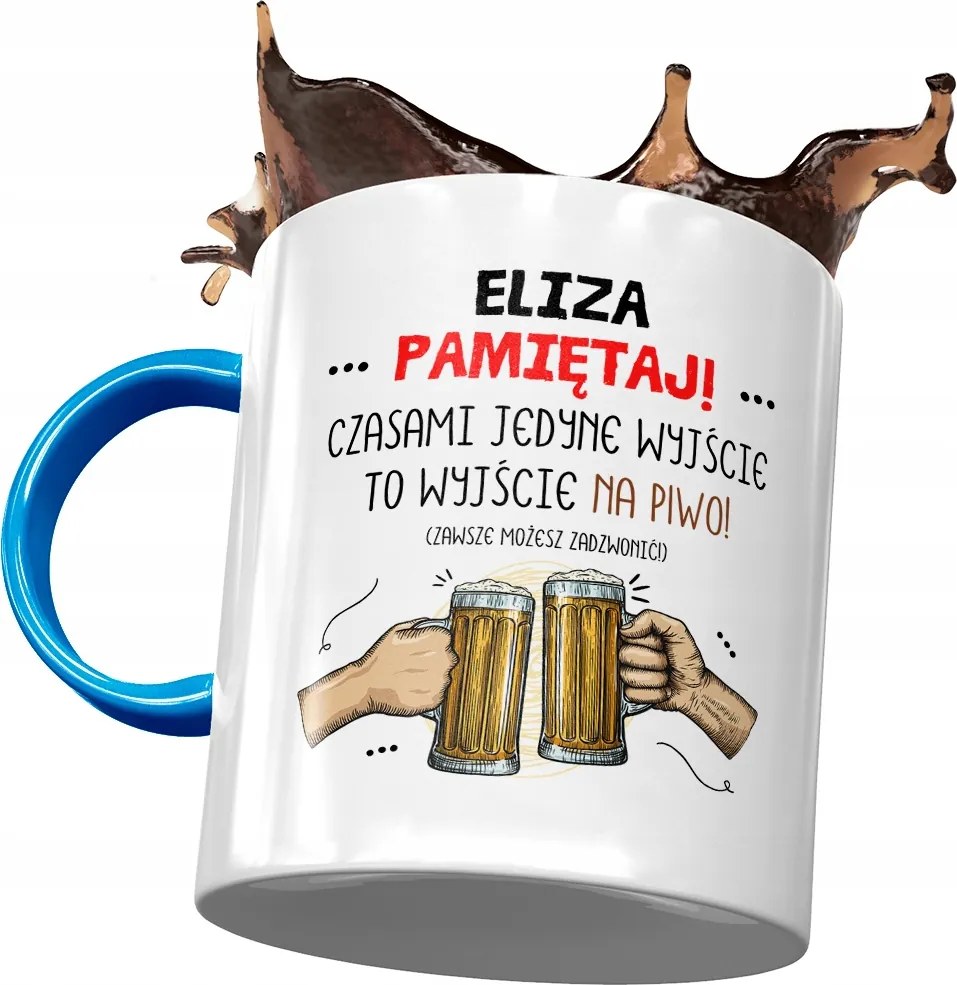 Kék Bögre Eliza Barátnőnek Ajándék Nyomtatott Fotóval