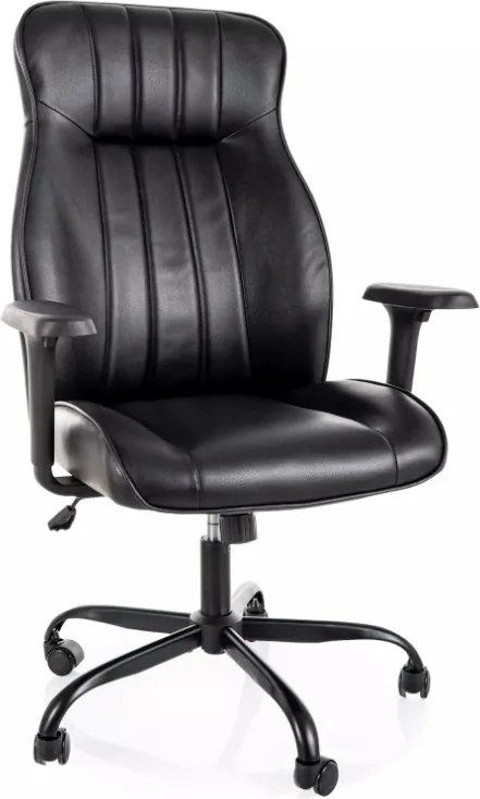 Q-093 eco-bőr forgószék fekete