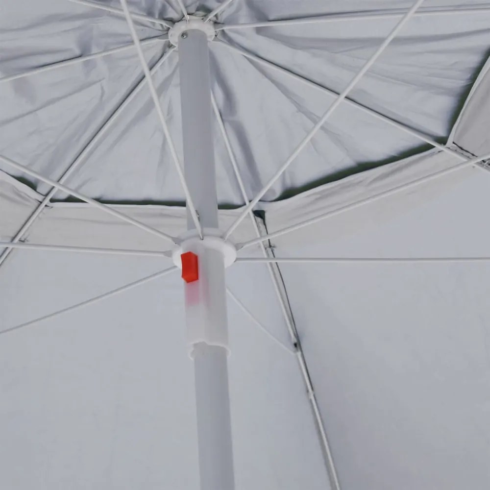 zöld strandnapernyő oldalfalakkal 215 cm