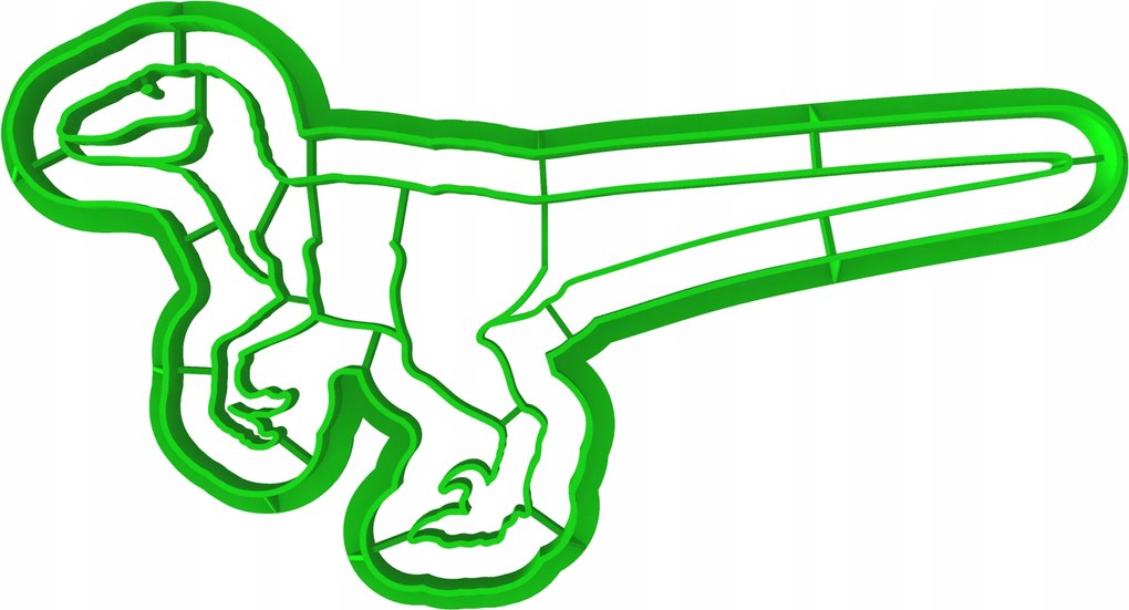 Forma Lyukasztó Mézeskalács kiszúró Dinoszaurusz Velociraptor 14cm