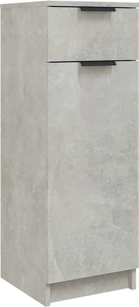 vidaXL betonszürke szerelt fa fürdőszobaszekrény 32 x 34 x 90 cm