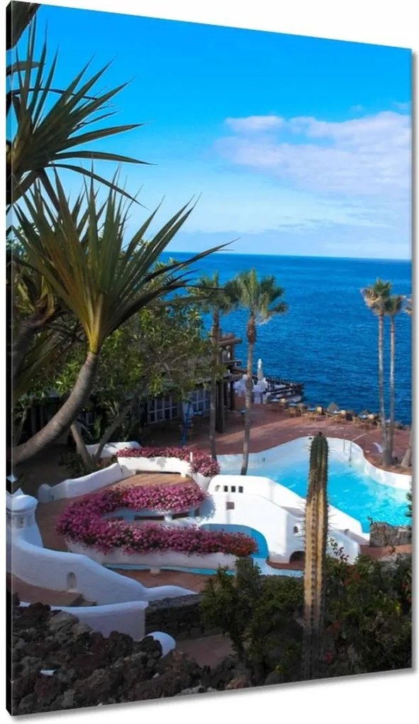 Vászonkép 80x120 Pálmafák a tengerparton