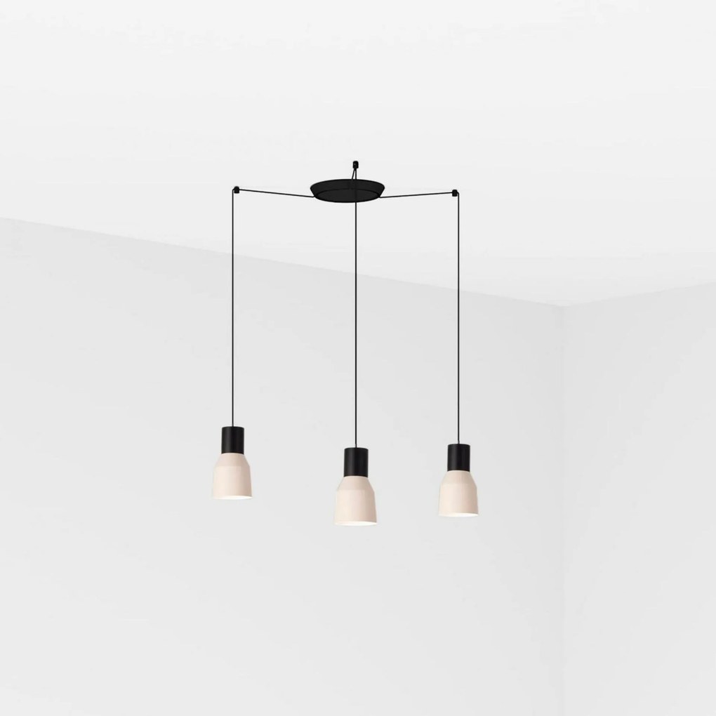 Faro Kombo 120 függeszték, bézs/fekete, 3xE27, 5000 mm