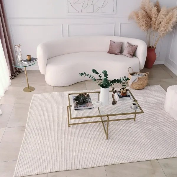 Kávésasztal NAP 35x94 cm arany/átlátszó