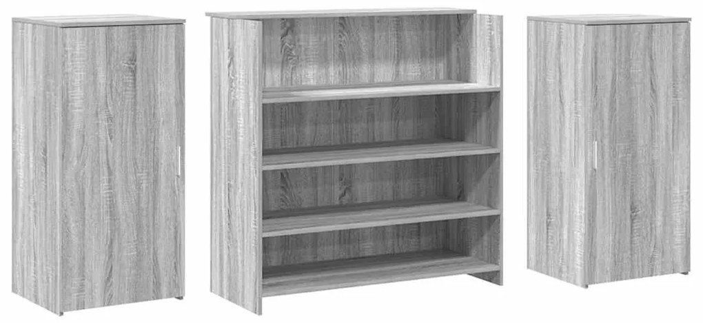 recepciós pult szürke sonoma 200x50x103,5 cm szerelt fa