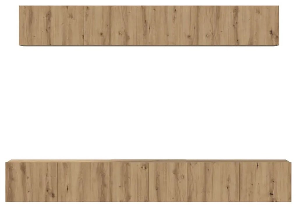TV Szekrény Szett 5 pcs kézműves tölgy 80 x 30 x 30 cm Közepes