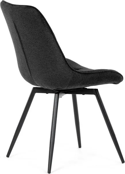 Étkezőszék fekete, szövet anyag HC-T1130 BK2