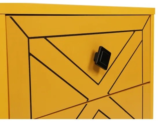 Éjjeliszekrény LUNA 55x50 cm sárga