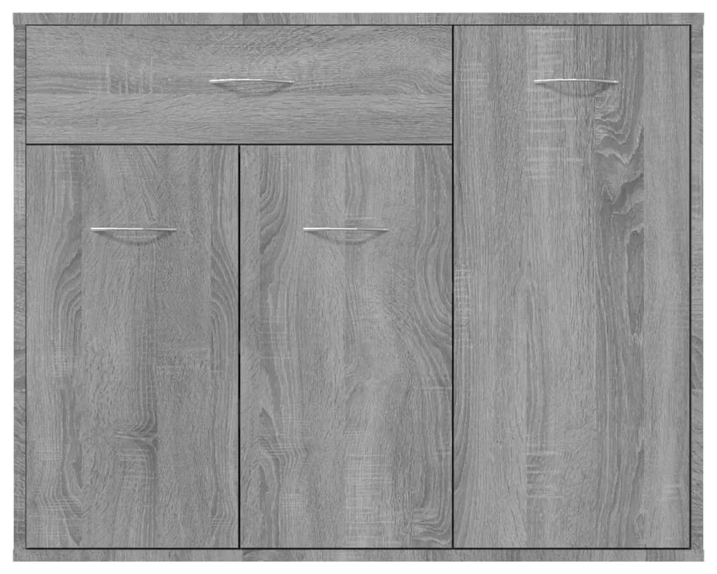 szürke sonoma színű szerelt fa tálalószekrény 88x30x70 cm