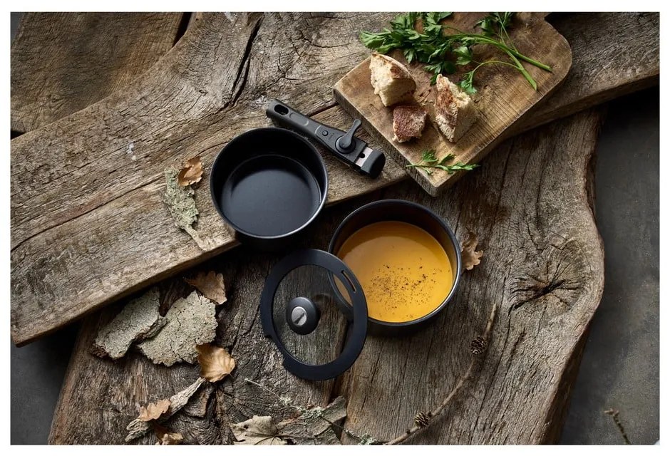 Alumínium lábas készlet levehető nyéllel, fedővel, tapadásmentes felülettel, 2 db-os 2,4 l – Holm