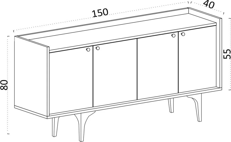 Navi komód, 150 cm