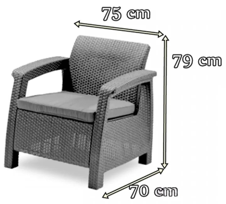 Corfu Love max duo kerti bútor garnitúra futura asztallal