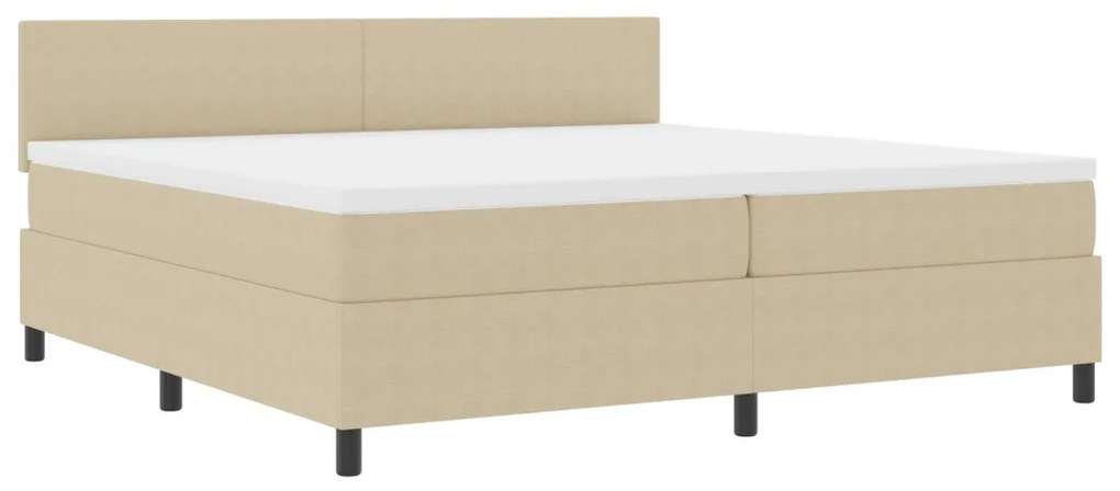 Box Spring Ágy Matrachoz Világos Zöld Szürke 200x200 cm Kordbársony