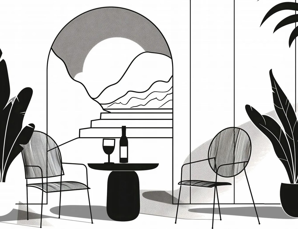 Poszter 76x60,5cm Pihenés a monokrómban