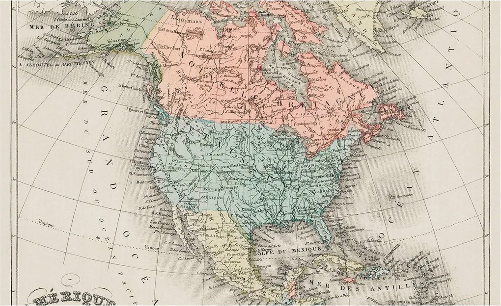 Fotótapéta Fali tapéta Hálószoba Nappali Történelmi térkép 416x254 Ragasztó