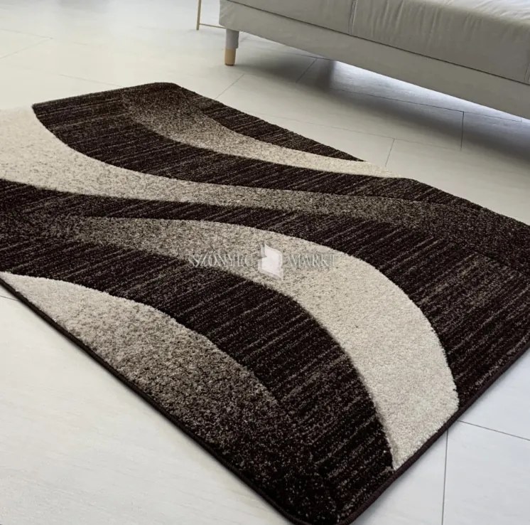 Comfort 4802 barna modern szőnyeg 80 cm-es szett