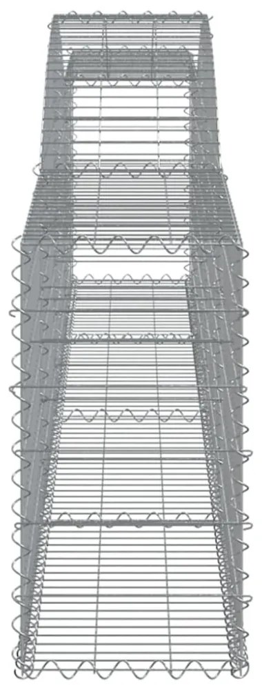 vidaXL 10 db íves horganyzott vas gabion kosár 400x30x60/80 cm