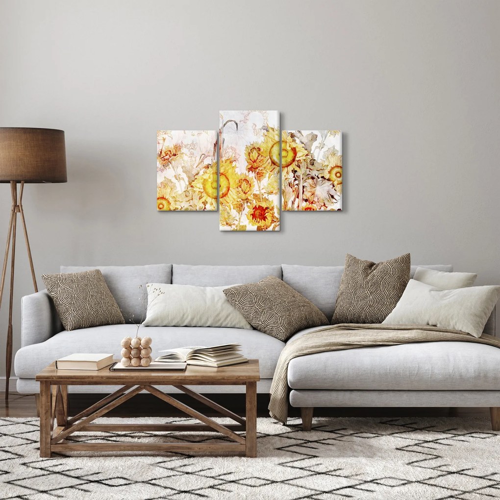 Kép - Napraforgó, festmény (90x60 cm)