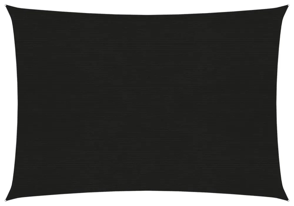 fekete HDPE napvitorla 160 g/m² 3 x 4,5 m