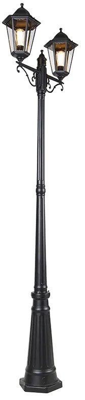 Fekete kültéri lámpa 220 cm 2-lámpás IP44 - Havana
