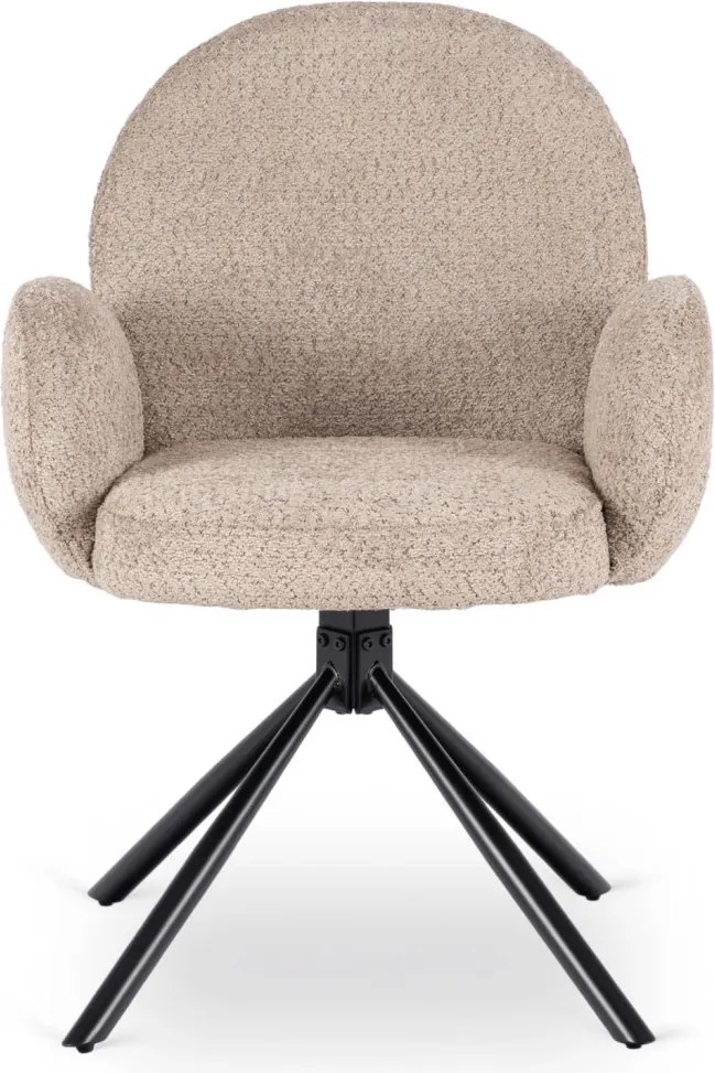 Fortó Étkezőszék Barna Bouclé Kárpittal. MUSSO