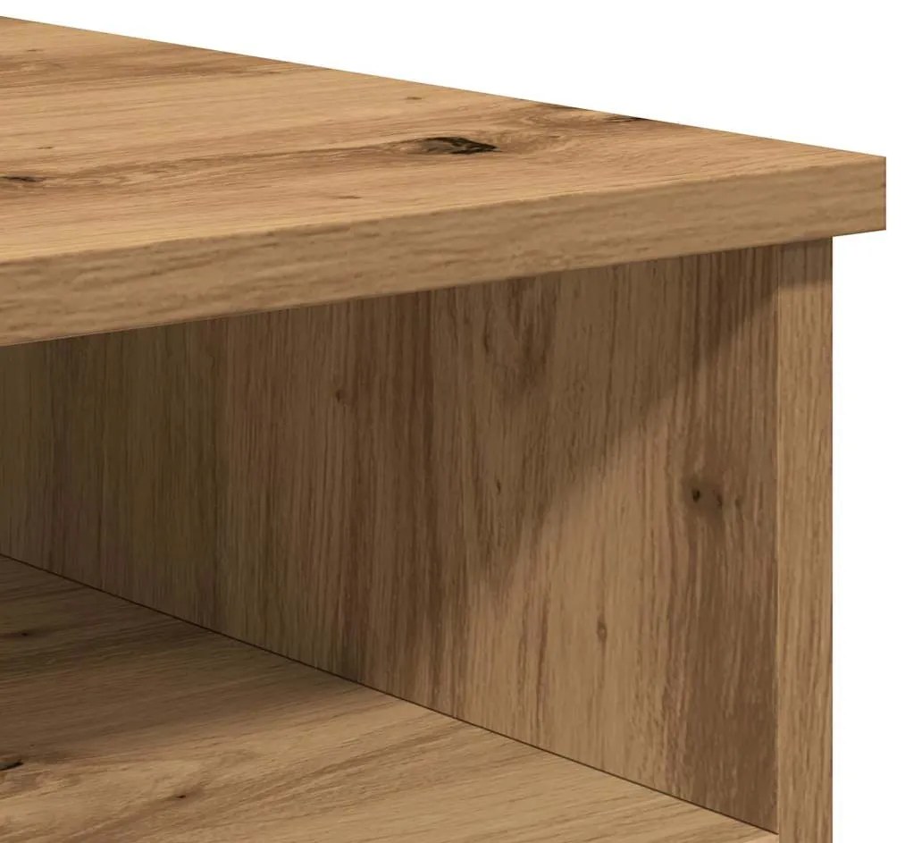 2 db barna tölgy színű szerelt fa TV-szekrény 80x35x36,5 cm