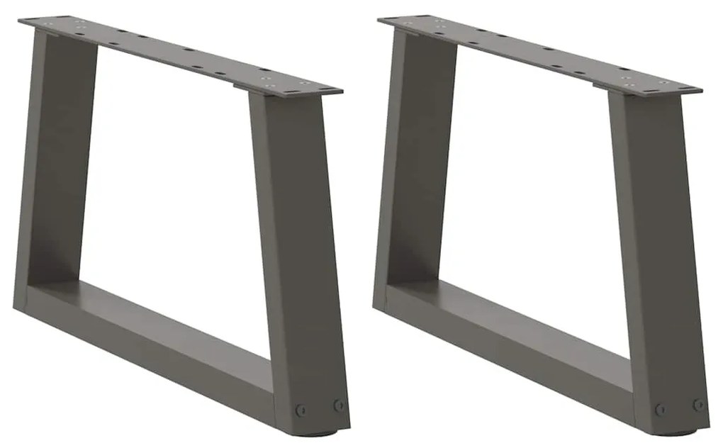 2 db antracitszürke, V-alakú acél dohányzóasztal láb 70 x (30-31,3) cm