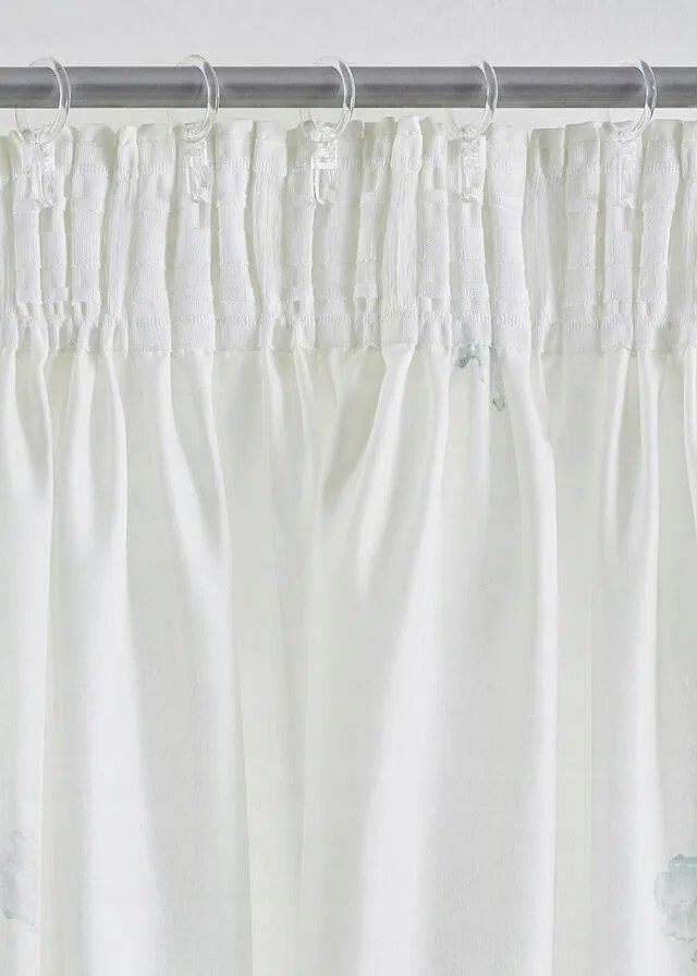 135/245 Zöld Virágmintás Függöny 1 Db