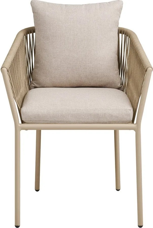 Bézs fém-párnázott kerti szék Salerno – House Nordic