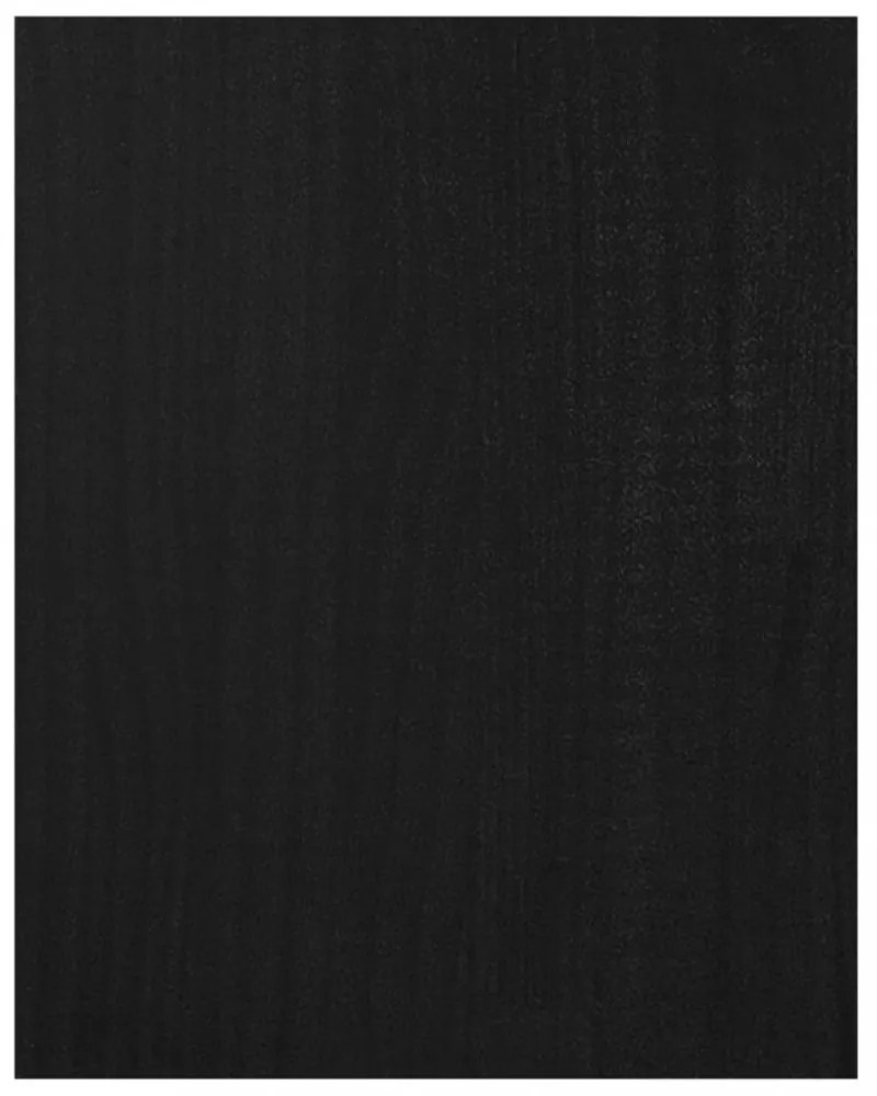 fekete tömör fenyőfa TV-szekrény 70 x 33 x 42 cm