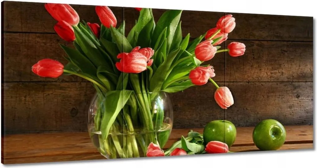Vászonkép 60x30 Vörös tulipánok
