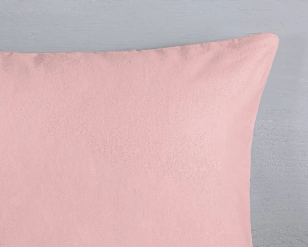 Rózsaszín egyszemélyes flanel gyerek ágyneműhuzat 140x200 cm Ladida – Good Morning