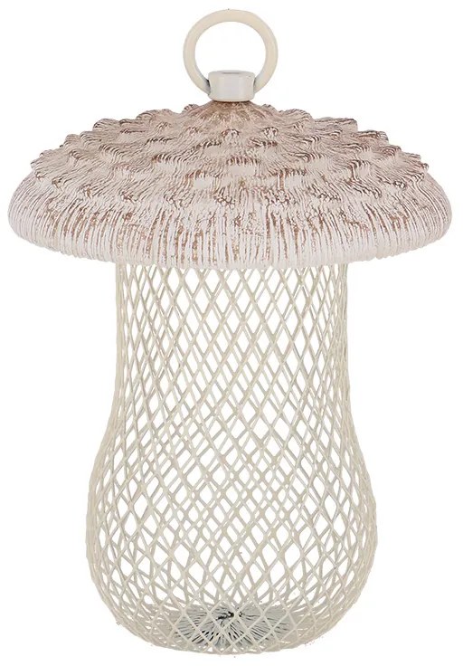 Őzlábgomba alakú mogyorótartó madáretető, 13 x 17 cm