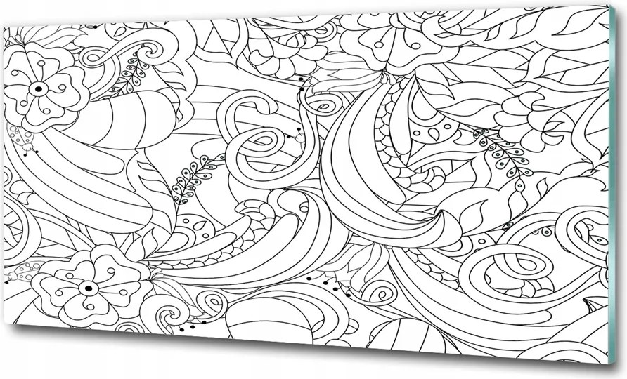 Fotó kép edzett üveg Virágos minta 125x50